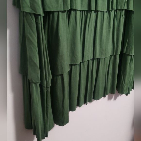 Green Ruffle Maxi Skirt / Size 2X / NWOT - Picture 3 of 6